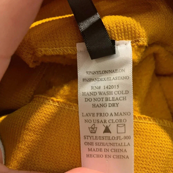 Mustard Colored Insulated Leggings/Tights - Picture 3 of 3